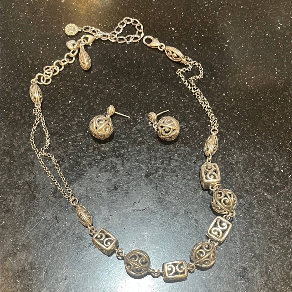 Elegant Brighton Silver Jewelry Set